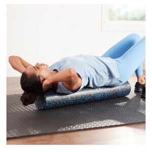 AmazonBasics High-Density Round Foam Roller - Black speckled, 36"